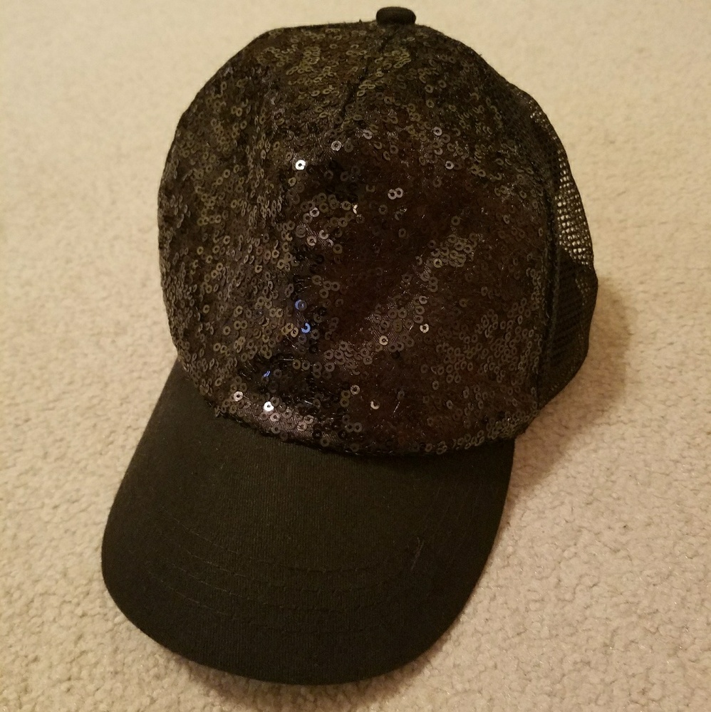 Black Sparkly Cap